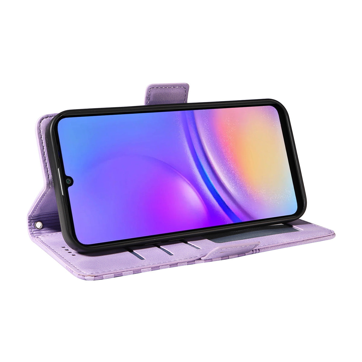 For Samsung Galaxy A06 ENKAY Starry Sky Pattern PU Leather Case Wallet Shockproof Phone Cover with Screen Film - Purple For Samsung Galaxy A06 ENKAY Starry Sky Pattern PU Leather Case Wallet Shockproof Phone Cover with Screen Film - Purple